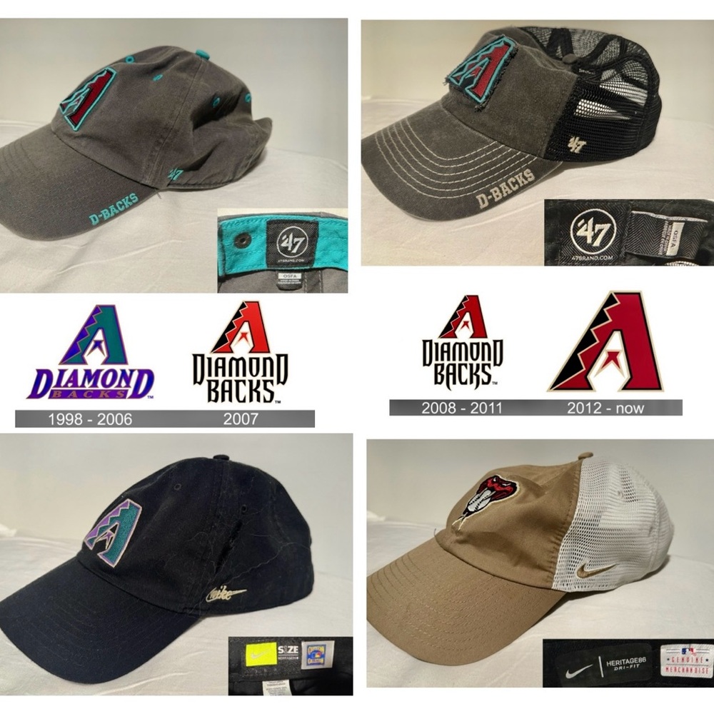 Arizona Diamondbacks Baseball 4 Hat Bundle